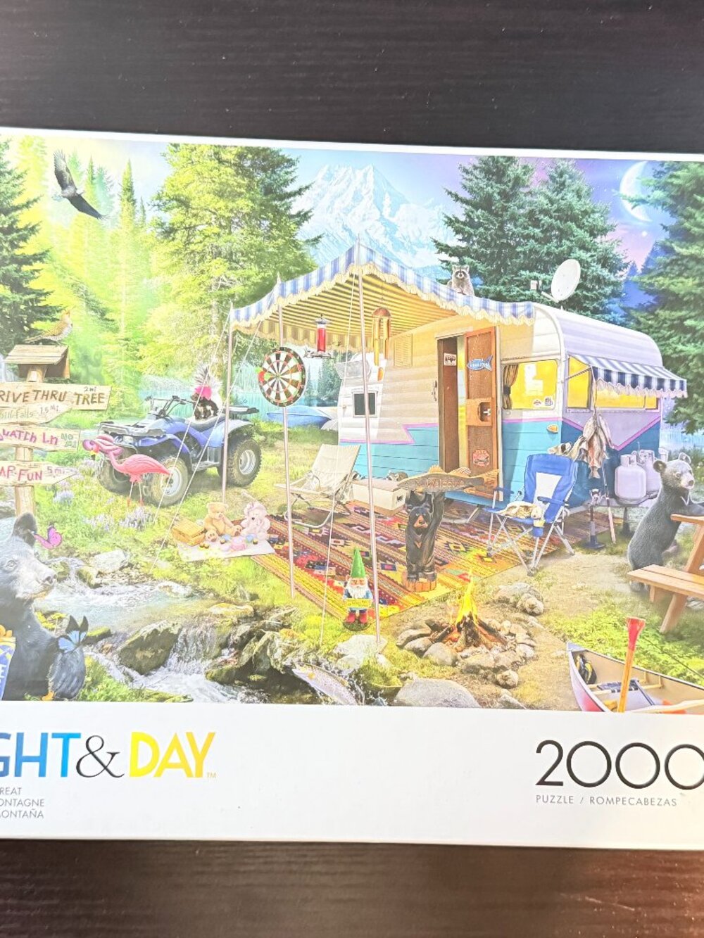 Bufflo Game Night & Day Collection ''Mountain Retreat'' 2000pc Puzzle -- Used